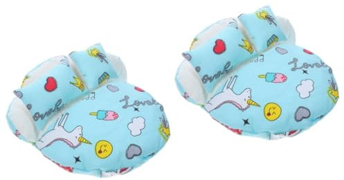 Toyvian 2 Sätze Puppenschlafsackbett Wohnkultur Heimzubehör dekorativer Puppenschlafsack zartes Puppendekor Stoffpuppenschlafsack Jasmin Baby Plüschpuppen Bettpuppe Ob11 das Bett Polyester