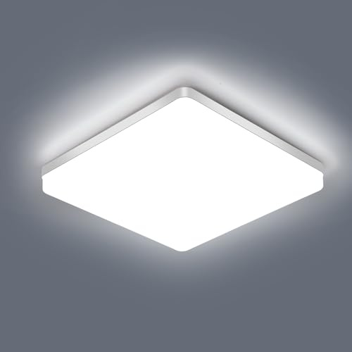Comely LED Deckenleuchte 48W 5000LM, Deckenlampe LED Modern Quadratisch, Panel Lampe für Badezimmer Küche Wohnzimmer Schlafzimmer Flur, Kaltes Weiß 6500K