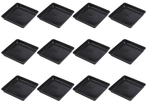 Tofficu Soucoupe Carrée pour Plantes 12 Pièces Plateaux pour Plantes De 5. 9 Pouces pour Pots Soucoupes pour en Plastique Robuste pour L'intérieur Et L'extérieur Pot De Fleur sans