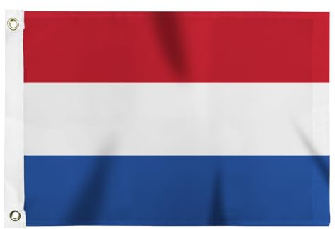 Flagolden Bandiera dei Paesi Bassi 30,5 x 45,7 cm, barca, colori vivaci, piccole bandiere dei Paesi Bassi con 2 occhielli in ottone nautico all'aperto