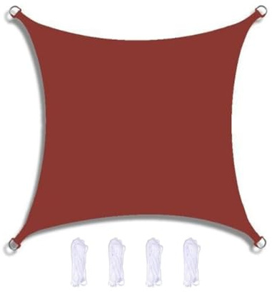 Sun Shade Sail 3m x 4m Rectangle, Shade Sails Waterproof, Garden Sun Sail, Sunscreen Awning Canopy 95% UV Block With Free Rope for Outdoors, Garden, Patio, Yard, Party, Brick red