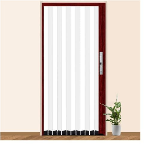 Schiebetür Falttür falttüren innentüren Große abschließbare Akkordeon-Schiebetür，Aluminium Multifalt-Innentüren für Kleiderschrank/Bad/Schlafzimmer/Pantry/Fenster/Schuppen Temporäre Tür Raumteiler Fal
