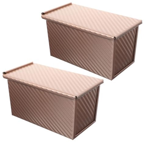 Cabilock Molde De 2 Piezas Para Pan y Tostadas Antiadherente Con Tapa Ideal Para Hornear En Casa