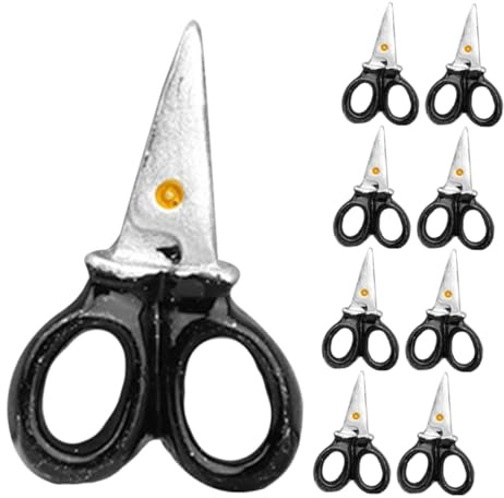 LALADEFIEE Tijeras Miniatura para Manualidades y Casas De Muñecas, Juego De 8 Piezas, Tamaño Mini, Resina, Color, Accesorios Decorativos para Recreación y Modelismo