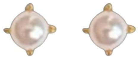Natürliche Süßwasserperlen-Ohrstecker für Damen, echte feine Ohrringe mit 18 Karat vergoldetem Schmuck