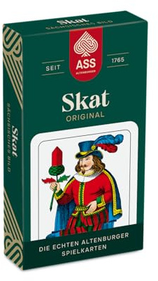 Ass Altenburger FSC Skat, sächsisches Bild in Faltschachtel, White
