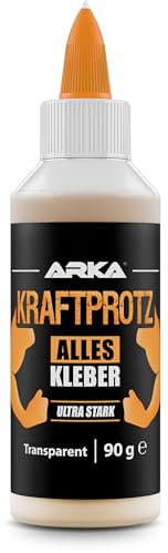 Colle universelle 100 ml – collage au lieu de perçage – ultra résistante, transparente & rapide – flexible & étanche – KRAFTPROTZ Superglue pour bois, métal, plastique, tissu, papier & bricolage