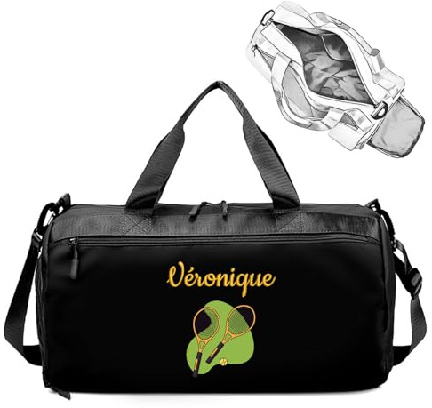 Personalisierte Reisetasche mit Namen und Logo, Sporttasche für Yoga und Tanz, wasserdichte Wochenendtasche für Damen und Herren, mit Schuh- und Nasswäschefach