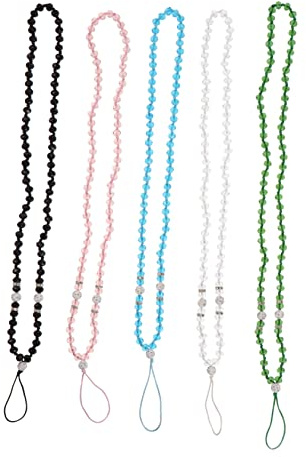 Operitacx 5piezas Cordones Antideslizantes Para Teléfono Cadena De Telefonía Móvil Cuentas Cordel Para Muñeca Cordones Para Teléfono Pulseras Para Usar Exteriores