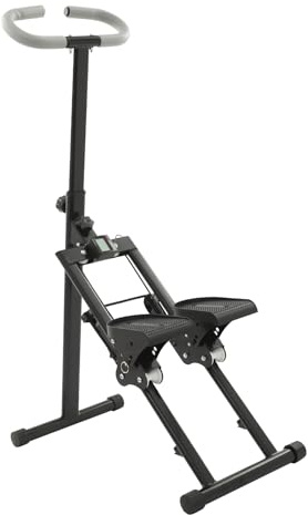 Schwarz Stair Stepper, Faltbarer Vertikaler Treppensteiger für Ganzkörpertraining Stair Stepper, für Home Gym Wohnungen Fitnessstudios Büros 41 * 78 * 133.5 cm