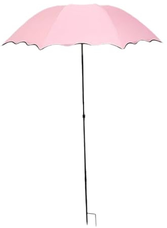 Fonowx Ombrellone per Piante da Esterno, Copertura per vasi di Fiori, Protezione dal Sole, Rosa