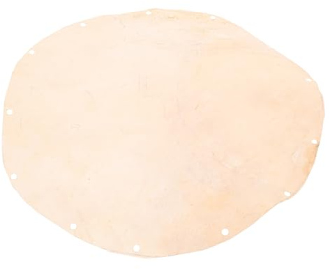 Toddmomy Rundes Trommelfell Leichtes Elastisches Ersatzfell aus Ziegenfell in Khaki für Afrikanische Trommeln und Doumbek für Handtrommeln und Percussion