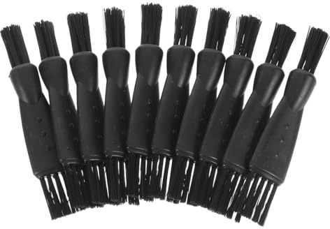 Hoement 10 Stück Doppelseitige Rasierer reinigungsbürste für Herren Elektrische Bartbürste Langlebig und Flexibel zum Entfernen von Bartresten Geeignet für Rasierer Trimmer Haarschneider