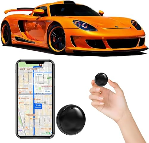 GPS Tracker for Vehicles -Magnetic Car Tracker Device Hidden for Vehicle Real-Time Mini Tracker Device work with Find My(Android and iOS), No Monthly Fee or Subscription No SIM Card Required