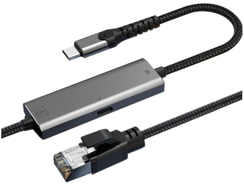 Buhdjfnke PD100W 2500 MBPS Ethernet Gigabit Adattatore Type-C A RJ45 Scheda di Rete 2.5G Converter 2M