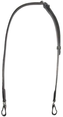 Karlslund Isländisches Kopfstück mit Karabiner, Schwarz/Chrom
