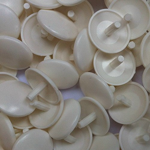 50 Stück Stift Abdeckkappen 15/2,5 Schrauben Weiss RAL 9010