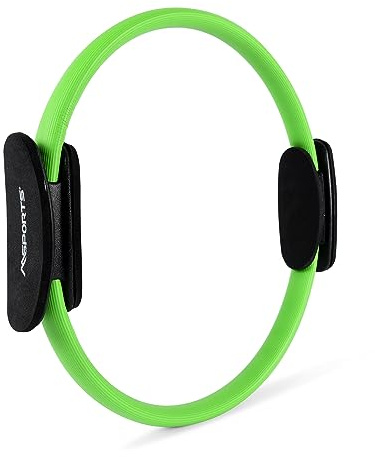 MSPORTS Pilates Ring Premium – Widerstandsring für Pilates, Yoga & Ganzkörpertraining – Toning Ring mit Griffen für Core, Beine & Stretching