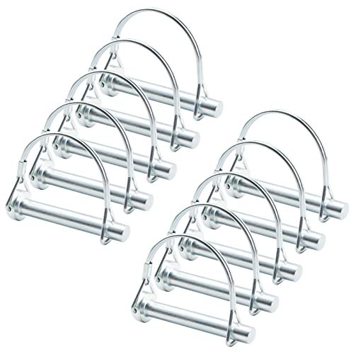 INCREWAY Perno di bloccaggio a filo, 10 pezzi, 9,4 mm × 66 mm, in acciaio al carbonio, perno di bloccaggio rotondo per pista, fattoria, prato