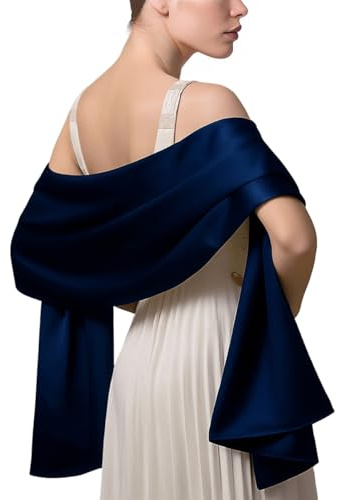 LumiSyne Damen Satin Chiffon Festlich Stola Schal Einfarbiger Leichter Schalverpackung Für Braut Brautjungfer Hochzeit Abendkleid Abschlussball