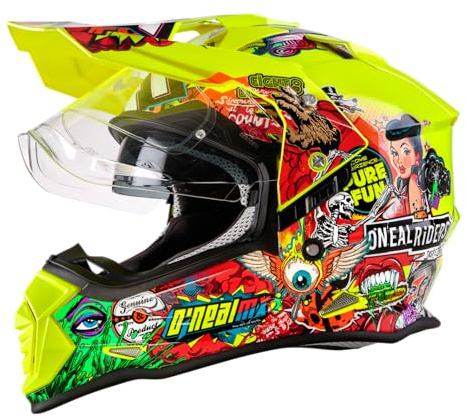 O'NEAL | Motorradhelm | Enduro Motorrad | Ventilationsöffnungen für maximalen Luftstrom & Kühlung, ABS-Schale | Sierra Helmet Crank V.23 | Erwachsene | Multi | Größe XL