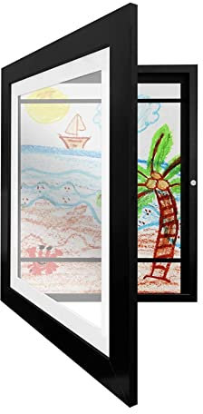 Frontöffnung Kunstrahmen Für Kinder Ausstellungsrahmen Mit Magnetischem Schließer A4 Kunst, Horizontal Und Vertikal Kinder Kunst Rahmen, Kunstwerk-Bilderrahmen Für Zeichnungen, Kunstwerke