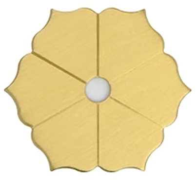 Tiazza 10 arandelas de placa trasera de latón en forma de pétalo, junta de decoración de muebles clásicos, accesorios de latón (latón, 4,5 cm)