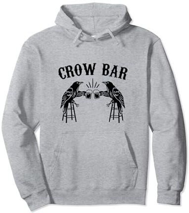 Crow Bar funny beer drinking crows Pullover Hoodie