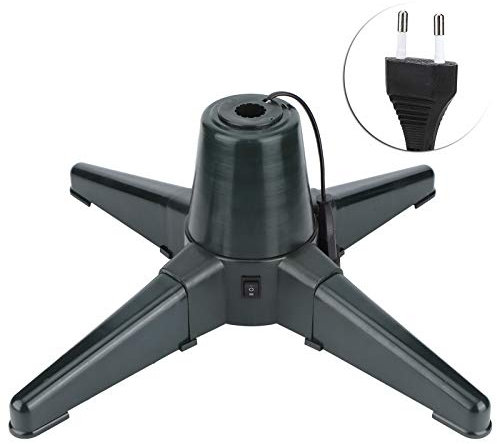 Ghzste Support d'arbre de Noël, Support d'arbre de Noël électrique Rotatif à 360 Degrés, étagère de Support d'arbre Stable pour Les Décorations de Vacances à la Maison (50CM)