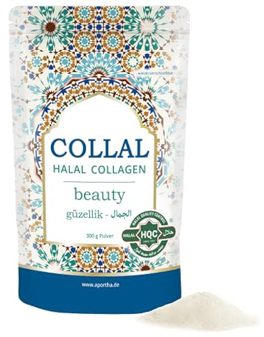 Collal® Halal-Collagen - beauty - Premium Collagen Pulver 300 g Doypack, Beauty Kollagen Pulver mit bioaktiven, halal-zertifizierten Collagen-Peptiden, 30 Portionen mit sehr hoher Bioverfügbarkeit