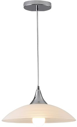 Jadssox Lámpara Colgante de Cristal con cúpula, lámpara de Techo Colgante Individual, iluminación de Isla de Cocina Individual, Altura Ajustable, Luces suspendidas, pequeña lámpara para Comedor, Loft