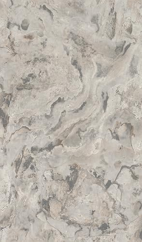 Rasch Symphony 514643 Papier peint intissé aspect grain de pierre gris et marron de la collection Symphony 10,05 m x 0,53 m (L x l)