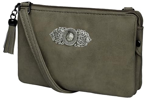 Moschen Bayern Trachtentasche Dirndltasche Damentasche Handtasche Umhängetasche Ledertasche - Stein Braun