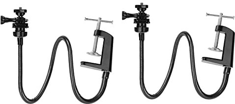 Uikdjgu 2X Soporte para Cámara Web, Soporte de Montaje para Cámara Web Mejorado con Brazo Flexible de Cuello de Cisne Y Abrazadera, Adecuado para Webcam C920, C922, C930