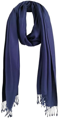 Bovari Pashmina Schal Damen aus Premium Viskose in XL Größe | Klassischer Pashmina, Weich wie Kaschmir, Glänzend wie Seide, Luxuriöse Optik, Ganzjahresschal, Damenschal XL 200 x 70 cm
