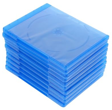 OSALADI Scatola Porta Cd Custodia Porta Cd Organizer 10 Pezzi Semitrasparente Blu Per Archiviazione Domestica Copertina Inseribile Per Protezione e Trasporto Comodo