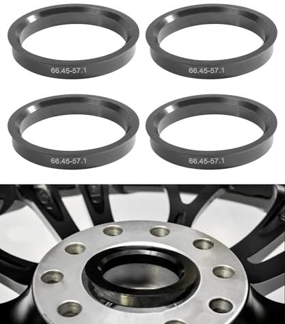 Flaconi 4ER Pack Kunststoff Zentrierringe Auto Radnaben Zentrierringe,Zentrierringe,Zentrierring für Autoradnaben,Geeignet für Fahrzeuge mit Einer 66,45mm Nabe,Die EIN Rad mit 57,1mm Mittelbohrung