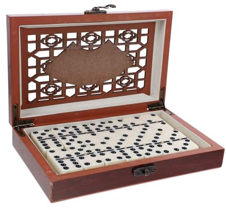 Garneck Domino Spielset Mit Dominosteinen - Klassisches Brettspiel Für Unterhaltung Und Freizeit - Ideal Für Und Familien Inklusive Holzbox Für Einfachen Transport