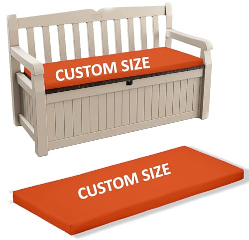 Kosiproducts Custom Bench Cushions, Bespoke Crash Mats, Cut To Size Outdoor and Inddor Seating Pads, Orange, 4cm Thick