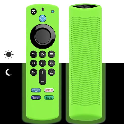 Fernbedienung Hülle für Fire TV Stick 4K /Alexa Sprachfernbedienung (3rd Gen)/Alexa Voice Remote 3. Generation,leuchtet im Dunkeln,rutschfeste Silikon Schutzhülle,Fernbedienung Abdeckung