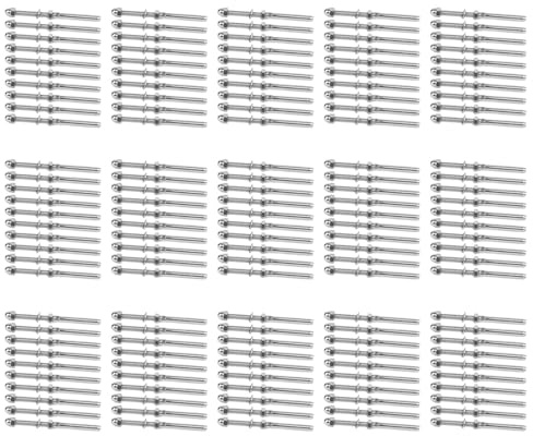 Gvvsjgdbis 150 Pezzi Tenditore del di Ringhiera della Mano Corrente in Acciaio Inossidabile, Tappo di Perno Filettato per da 1/8 Pollice (50 Pacchetti)