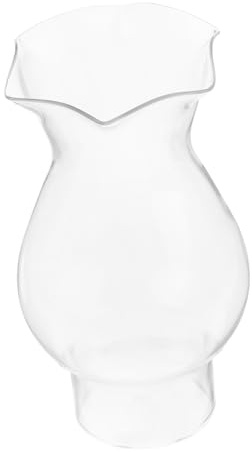 JECOMPRIS Glass Lampshade 3.54 Inch Diameter Oil Lamp Chimney Replacement Vintage Hurricane Globe for Kerosene Lamp Accessories and Lanterns