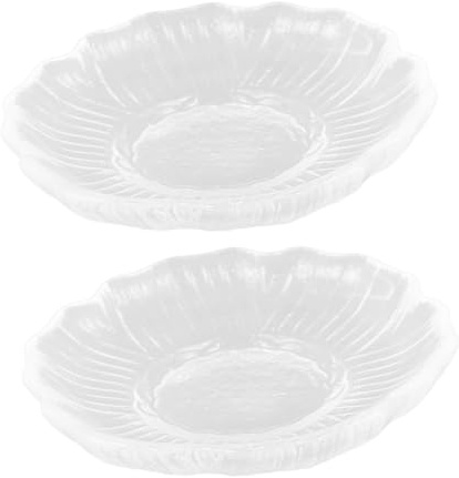 SMASOLO 2 Piezas Platillos De Té De Cristal Transparentes, Posavasos Pequeños Redondos De Vidrio, Tapete Decorativo Para Taza De Café, Protección Para Mesa Hogar y Restaurante