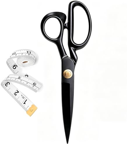 Fabric Scissors 10 (25.5CM) for Cutting Fabric, Clothes, Leather | High-carbon steel, sharp, ergonomically designed handle suitable for extended use, versatile