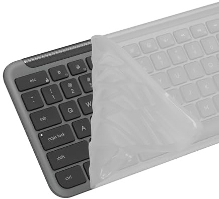 kwmobile Silikonskydd för tangentbord kompatibel med Logitech MK950 / K950 - QWERTY US tangentbordsöverdrag - Transparent