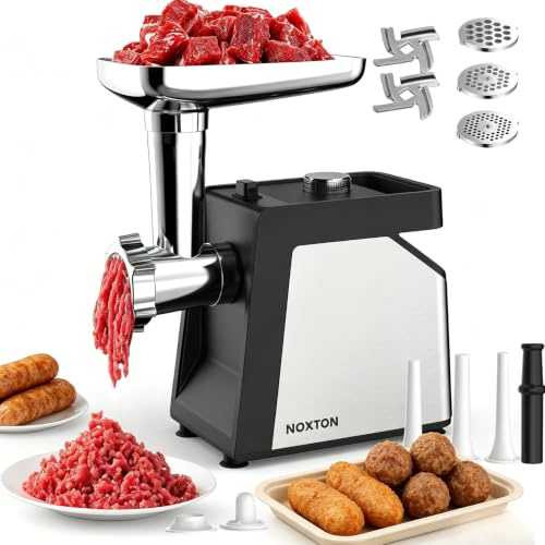 Noxton Meat Grinder 2600W Meat Mincer Electric, with Sausage Maker for Home Kitchen Use