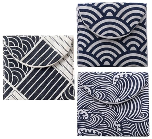 Hemobllo Sacchetti Igienici Impermeabili per Proteggere e Trasportare Assorbenti Femminili Set da 3 Stampa Elegante in Forma Pratica e Leggera Colore Casuale Stili multipli