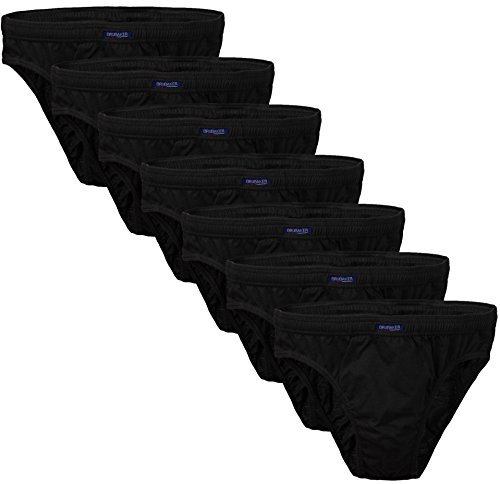 Brubaker Slip Intimo Uomo 100% Cotone - 7 Paia - Nero Taglia M