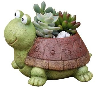 Ucoolbila Cute Succulent Planter for Small Plants, Turtle Gift for Boys Girls Women Birthday Present Desk Decor