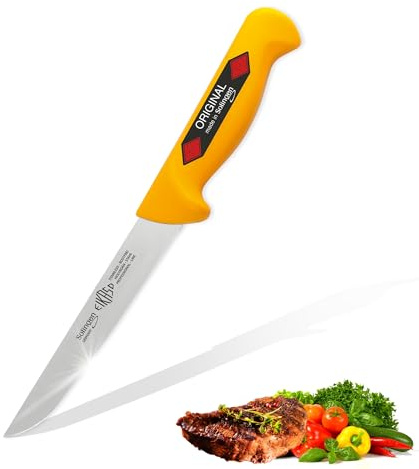 EIKASO Solingen Ausbeinmesser breite Klinge 16cm Klinge Steif Ausbeinmesser Fleischmesser Profi Solinger Qualität für Fleisch Fisch
